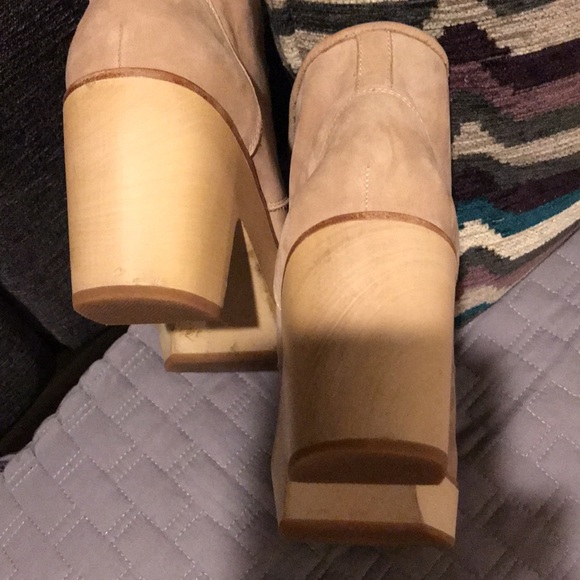 Made in Brooklyn super cool platform tie suede boot shoes 39 - Picture 3 of 5